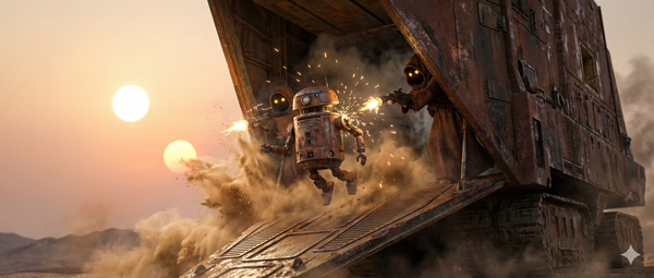 Епизод 32: Бягството на Единица Б-НД-И от Татуин